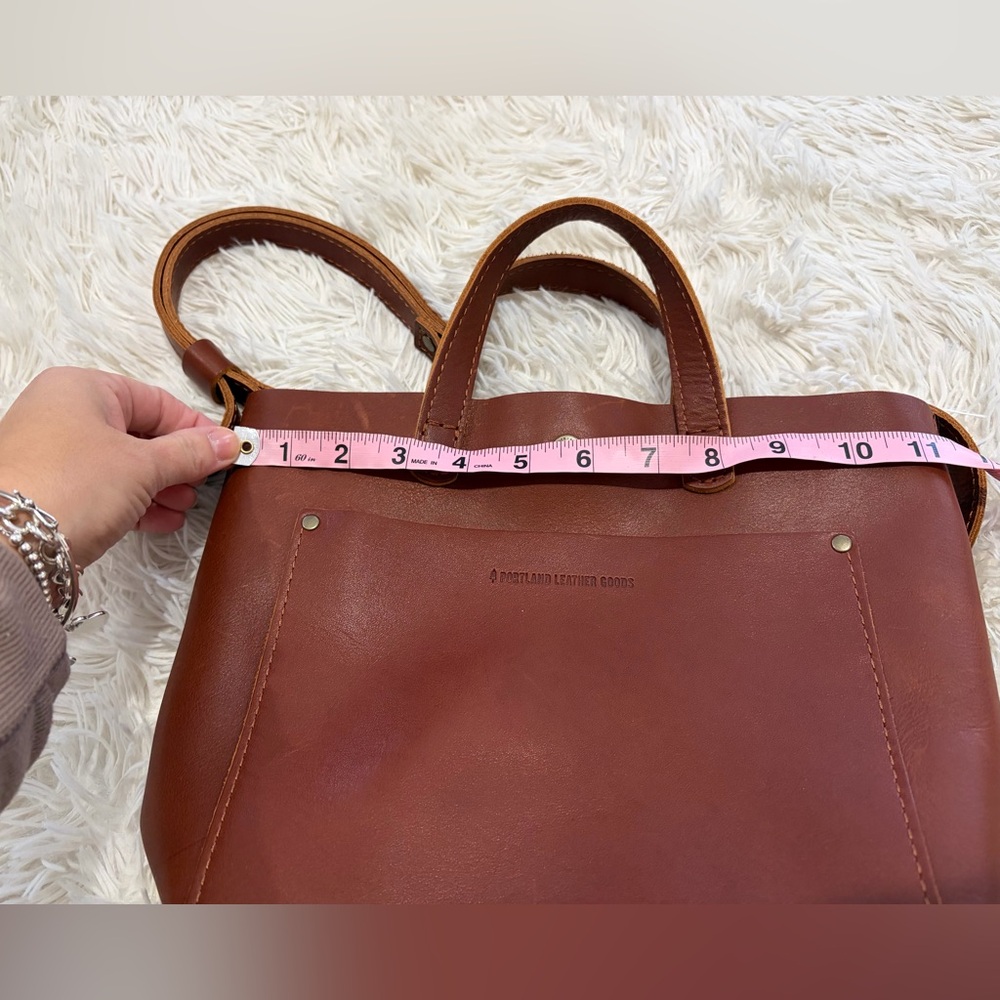 Portland Leather Goods MINI CROSSBODY TOTE - Snap Closure - Picture 9 of 11